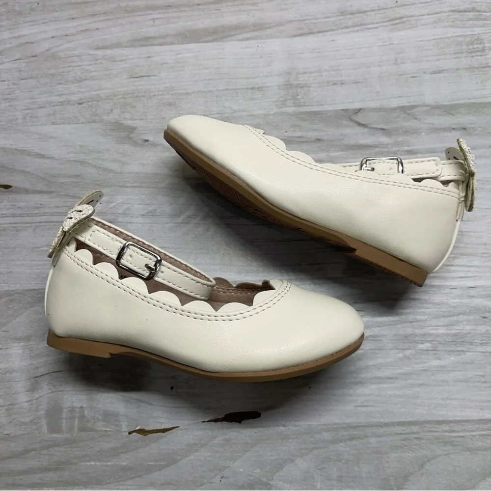 Seychelles White Toddler Girls Butterfly Strap Flats Size 6